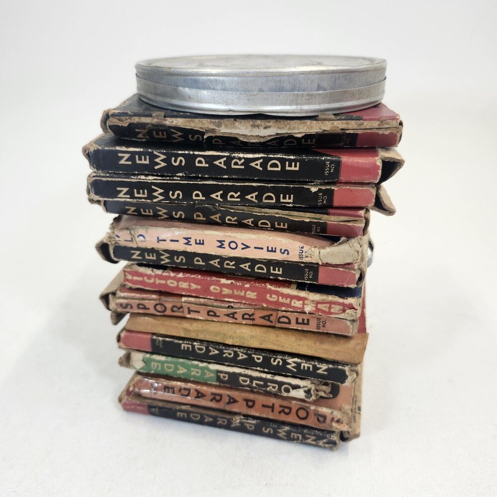 8MM Castle Films Lot 13 News Parade 1940s History WW2 War Reels Movies Vintage